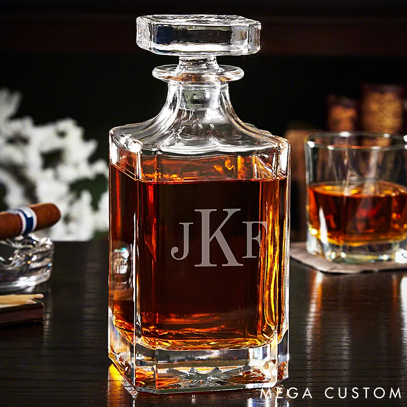 Personalized Bourbon Glass Custom Whiskey Glass with Cigar Holder Engraved Cigar Accessories for Whiskey Lovers