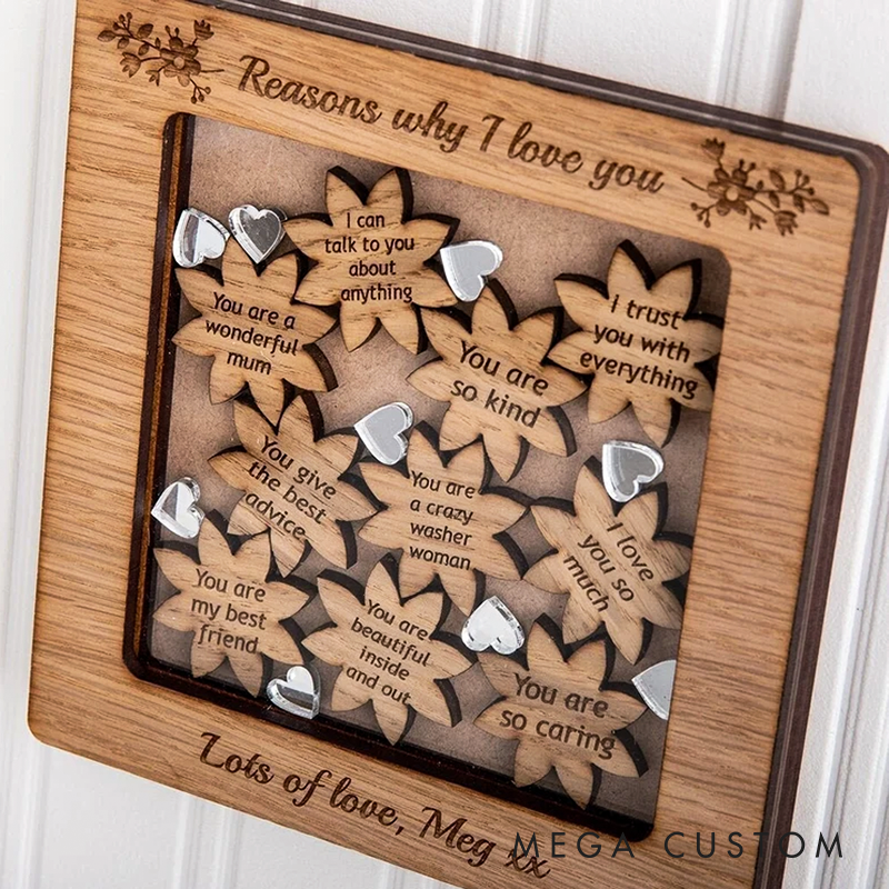 Personalised Anniversary Gift from Partner 10 Reasons Why I Love You Unique Gift for Christmas or Birthday Things I love about you Frame