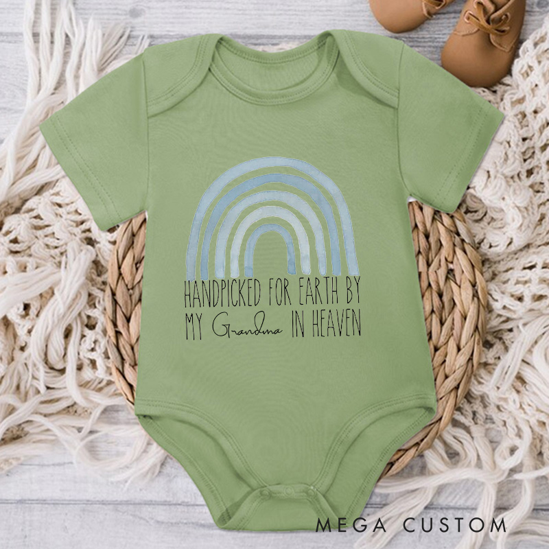 Personalized Handpicked for Earth Onesie in Heaven Onesie Baby Bodysuit Heaven Sent Onesie Baby Shower Gift Baby Announcement Onesie New Baby Gift