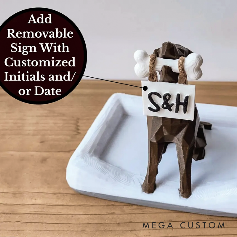 Dog Ring Holder with Dog Bed Ring Dish Engagement Gift Personalized Ring Holder