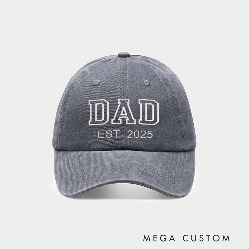 Personalized Mom Embroidered Hat Custom Dad Hat with Est Year Gift for New Mom Dad Vintage Baseball Hat Mother's Day Gift for Mom