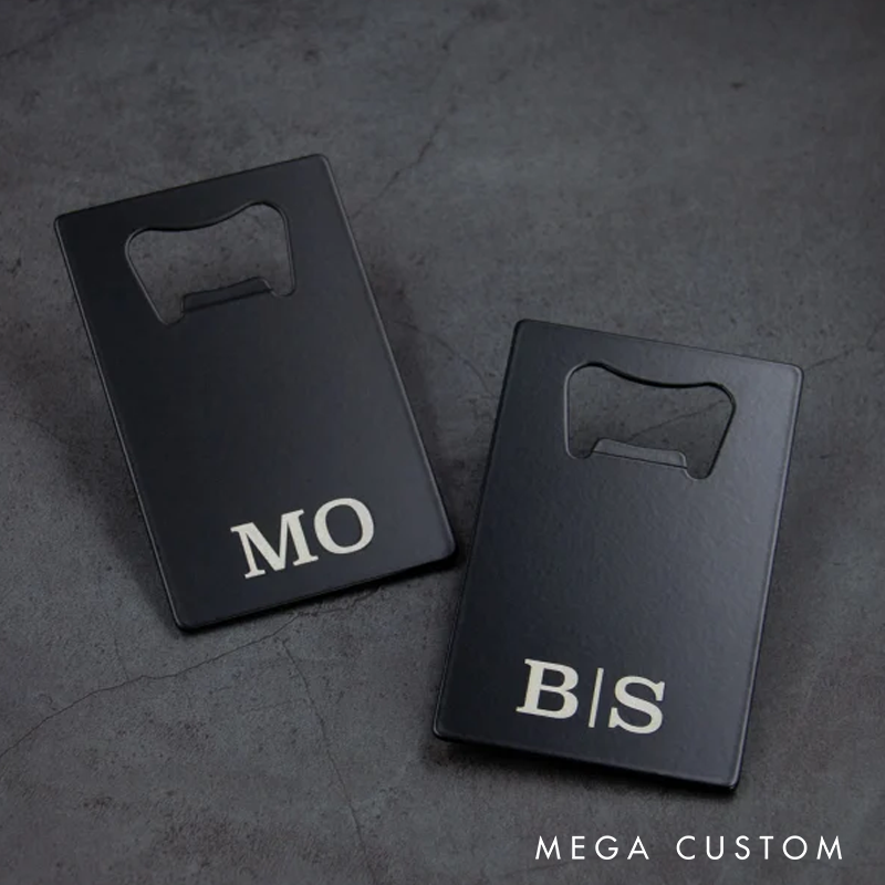 Personalized Card Bottle Opener Custom Bottle opener for Him Engraved Credit Card Bottle Opener Bar gifts Metal bottle opener Wedding Groomsman