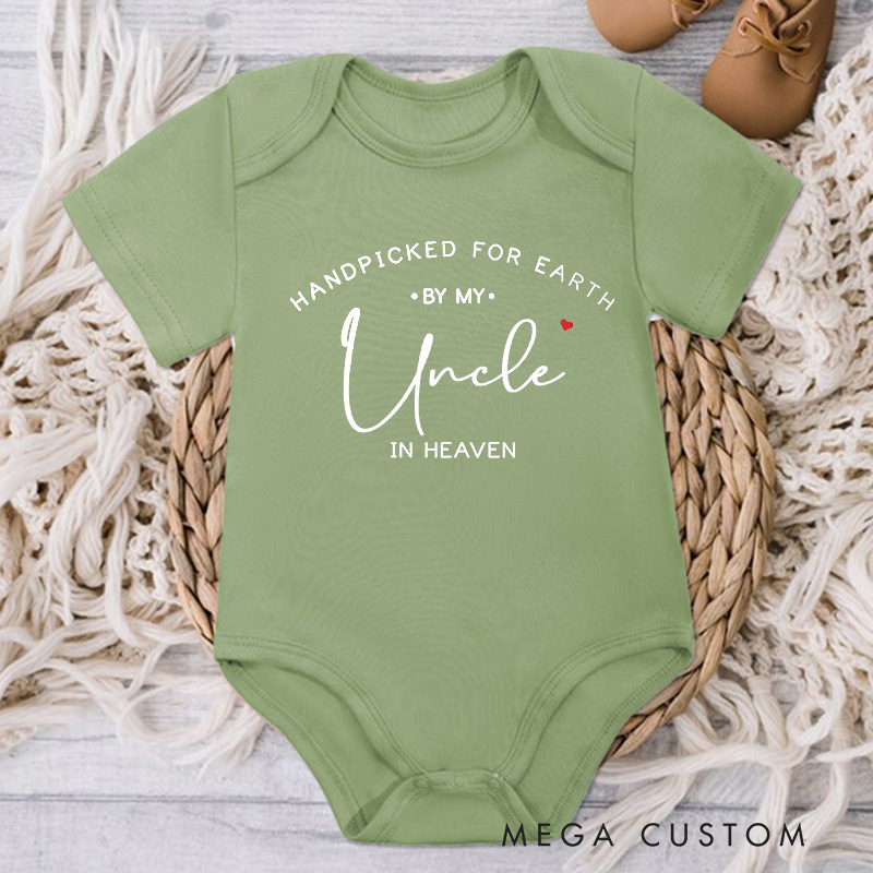 Personalized Handpicked for Earth Onesie Baby Onesie in Heaven Onesie Bodysuit Announcement Onesie Heaven Sent Onesie New Baby Gift Baby Shower Gift