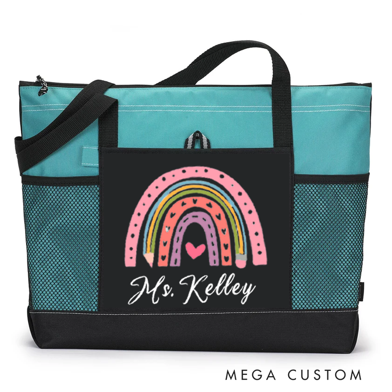 Personalized Teacher Canvas Tote Bag Fashion Design Teacher Appreciation Gifts