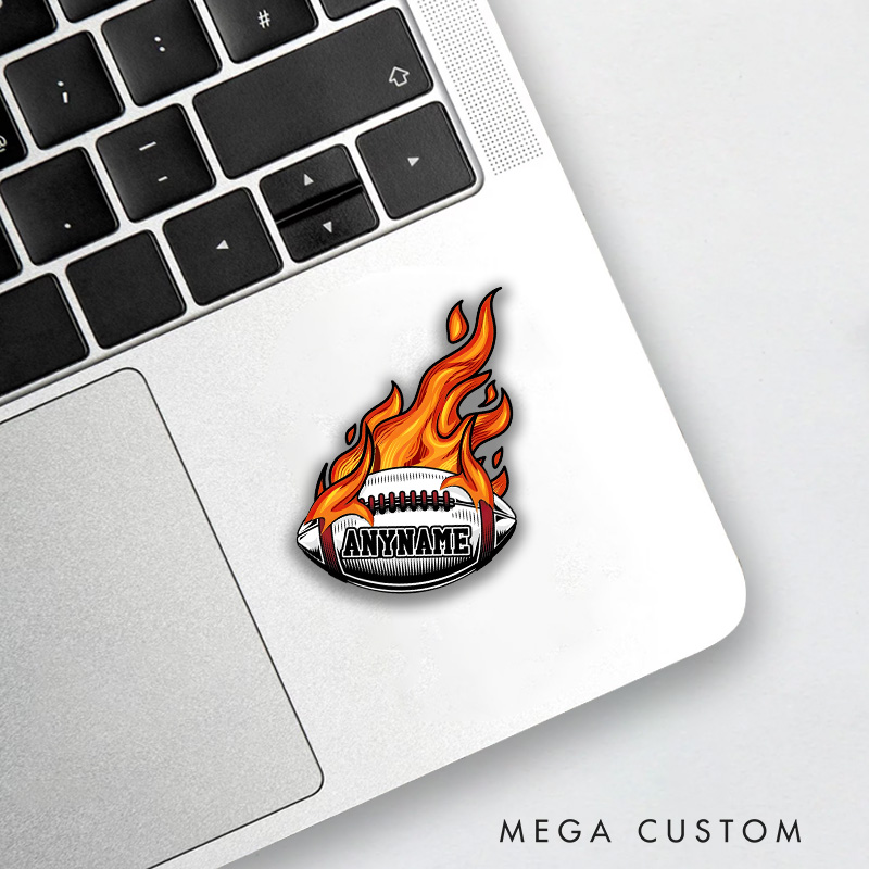 Personalized America Football and Rugby Sticker with Custom Player Name for Fans