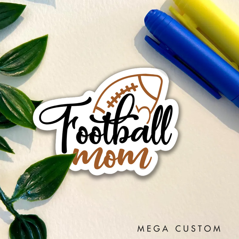 Personalized American Football Family Sticker with Custom Text for Moms, Dads, and More
