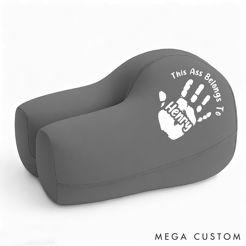 Personalized Butt Shaped Pillow Comfort Pillow Custom Funny Cushion with Name Relieve Pressure Gift for Couples Boyfriend Girlfriend or Anniversary Decor