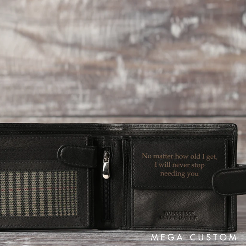 Personalized Leather Wallet for Men Engraved Leather Wallet with Name Mens Wallet Leather Wallet For Him Groomsmen Wallet Boyfriend Gift Dad Gift Husband Gift
