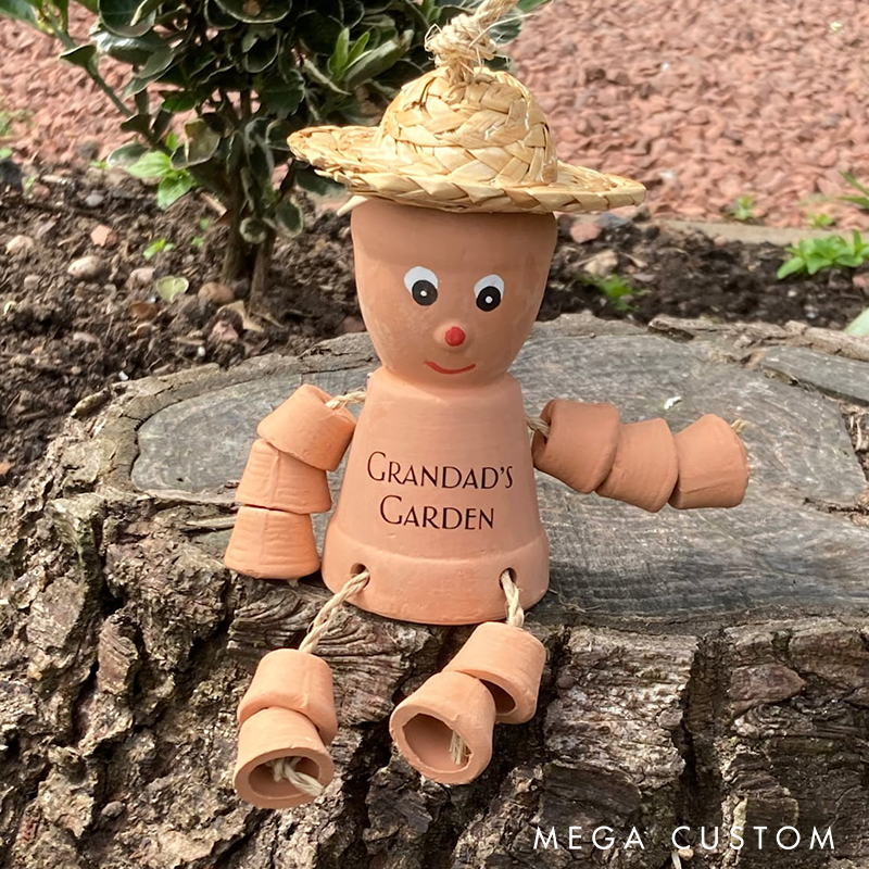 Personalised Plant Pot Man Dad's Garden Decor Gift Idea for Dad Grandad Gift Unique Men’s Gift Idea Garden Gift for Men