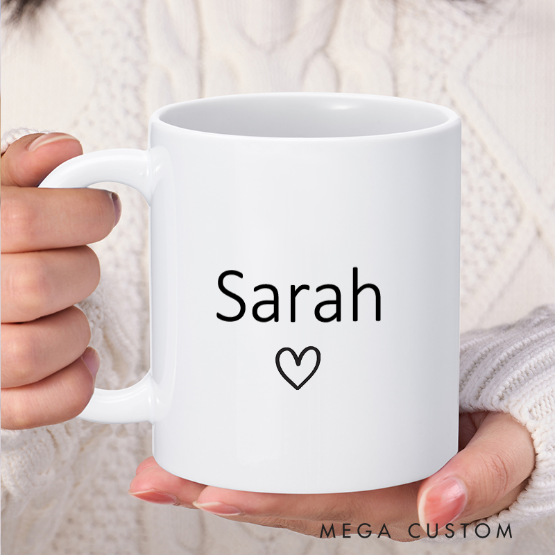 Personalized Ceramic Mug Custom Name Mug Coffee Mug Office Mug Christmas Gift Holiday Gift for Women Friends and Office Use