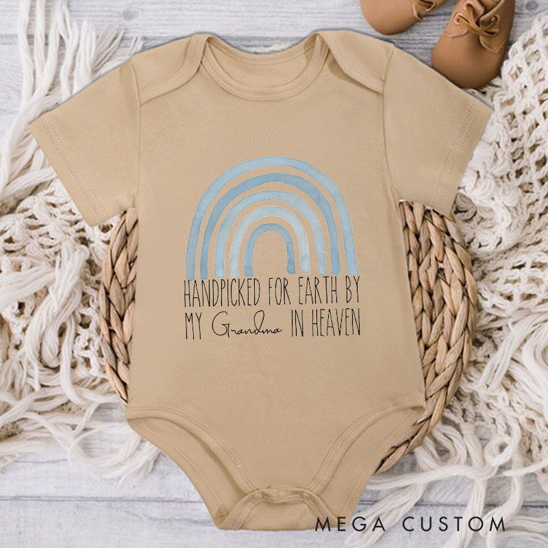 Personalized Handpicked for Earth Onesie in Heaven Onesie Baby Bodysuit Heaven Sent Onesie Baby Shower Gift Baby Announcement Onesie New Baby Gift