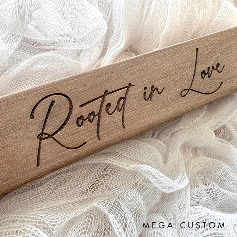Personalized Wood Birth Flower Garden Gifts for Mom Customized Wood Gifts Flower Decoration Walnut Wood Art Mother's Day Gift