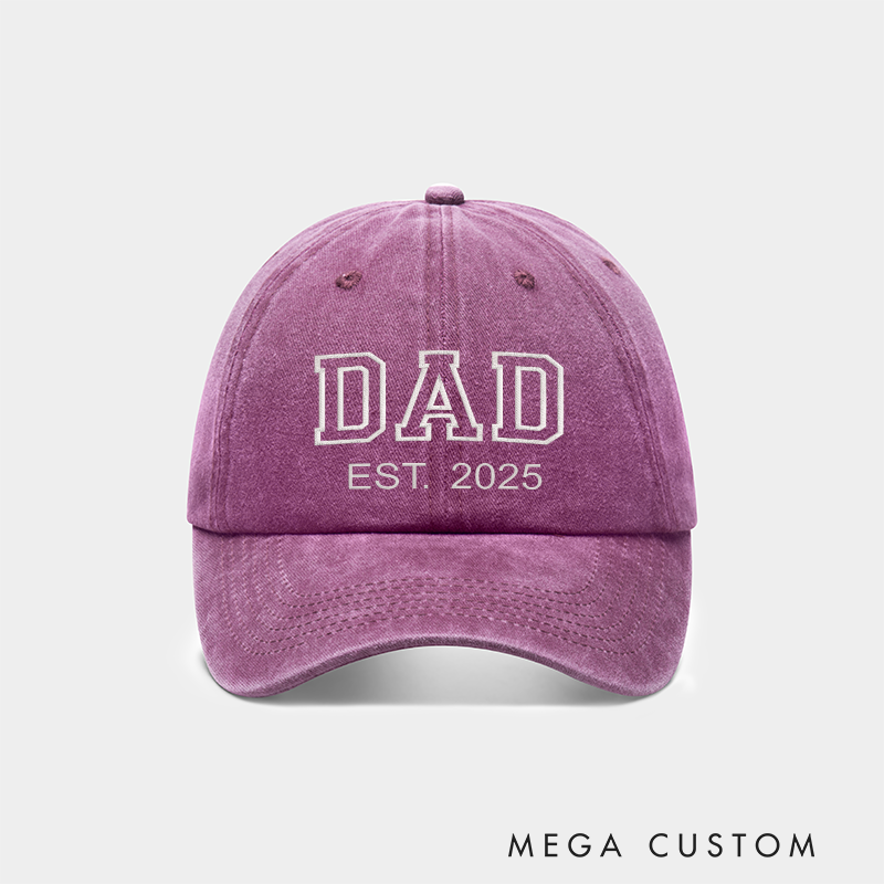 Personalized Mom Embroidered Hat Custom Dad Hat with Est Year Gift for New Mom Dad Vintage Baseball Hat Mother's Day Gift for Mom