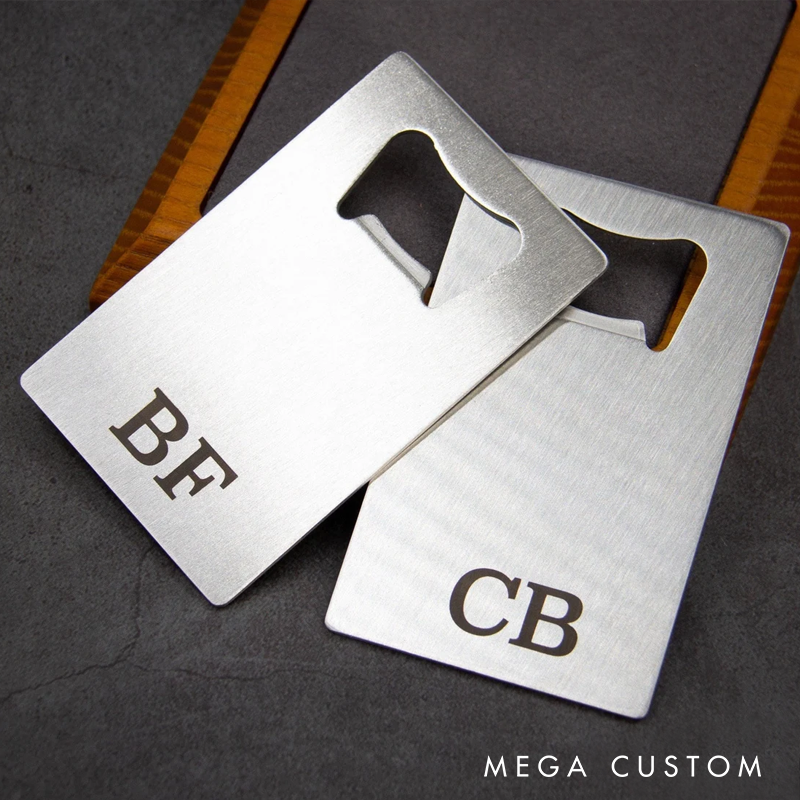 Personalized Card Bottle Opener Custom Bottle opener for Him Engraved Credit Card Bottle Opener Bar gifts Metal bottle opener Wedding Groomsman