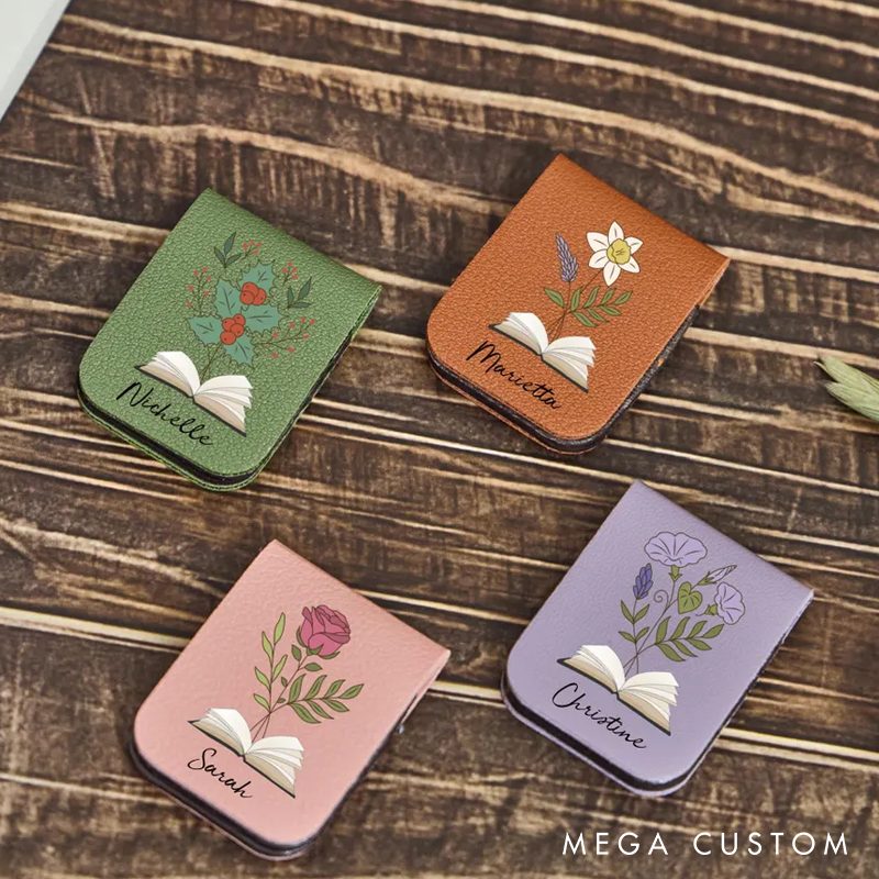 Personalized Birth Flower Magnetic Bookmark A Meaningful Book Lover Gift for Women