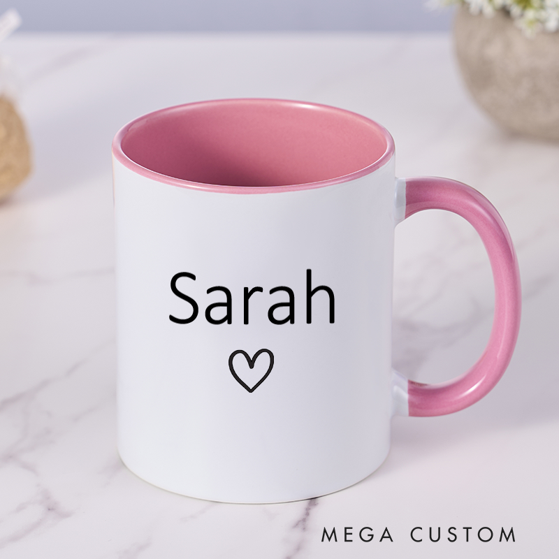 Personalized Ceramic Mug Custom Name Mug Coffee Mug Office Mug Christmas Gift Holiday Gift for Women Friends and Office Use