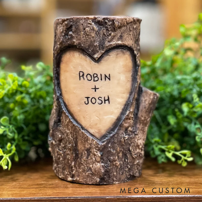 Personalized Log Candle (All Wax) Scented Soy Names Valentines Day Boyfriend Gift 16th Anniversary Christmas Gift For Him Or Her Romantic