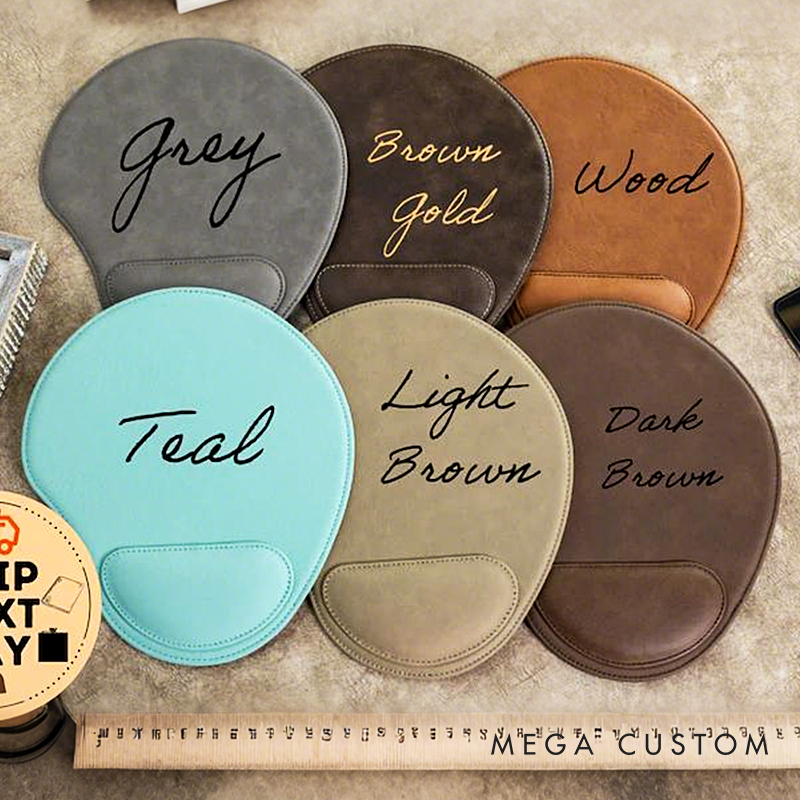 Personalized Mouse Pad Custom Leather Mouse Pa ,Coworker Gift Gift For Dad Boss Gift Gift for Him & Her Teacher gift Office Gifts