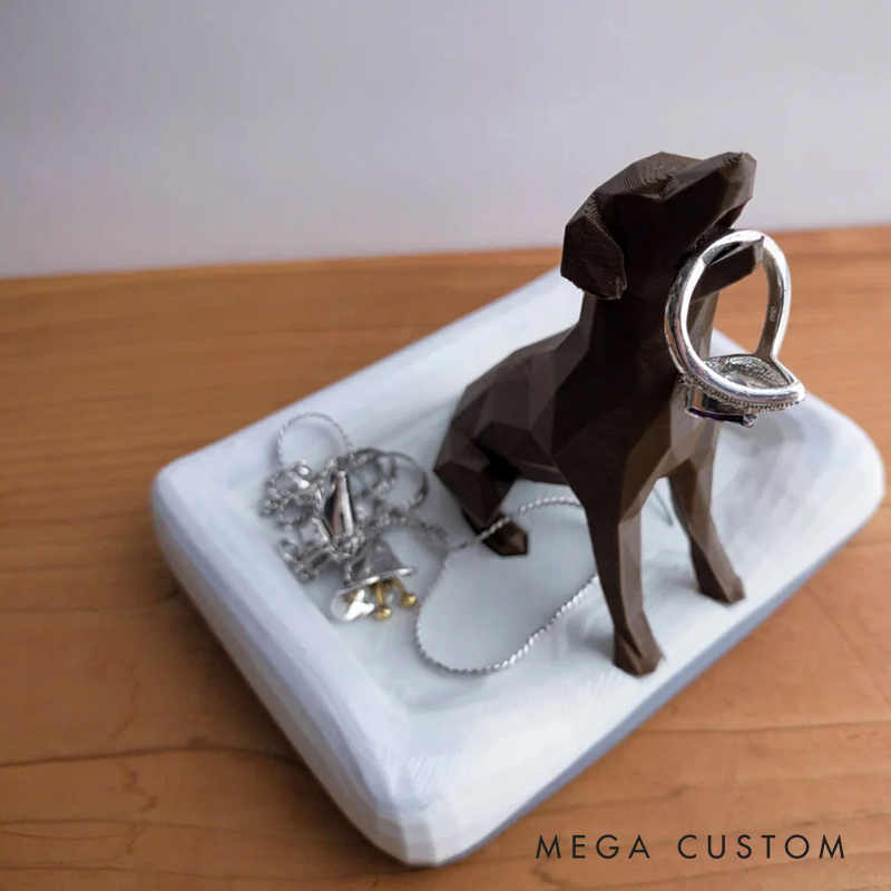 Dog Ring Holder with Dog Bed Ring Dish Engagement Gift Personalized Ring Holder