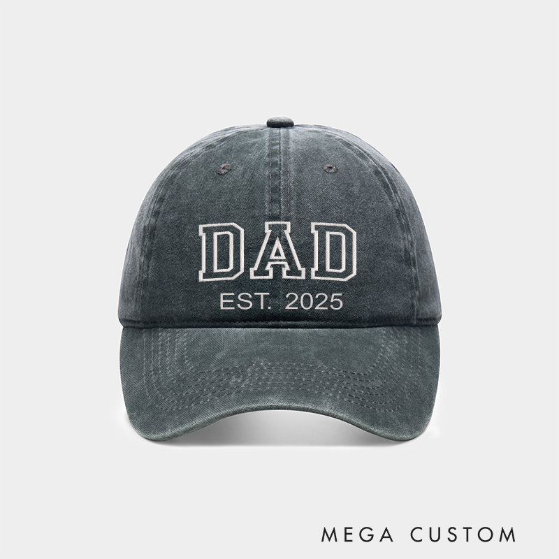 Personalized Mom Embroidered Hat Custom Dad Hat with Est Year Gift for New Mom Dad Vintage Baseball Hat Mother's Day Gift for Mom