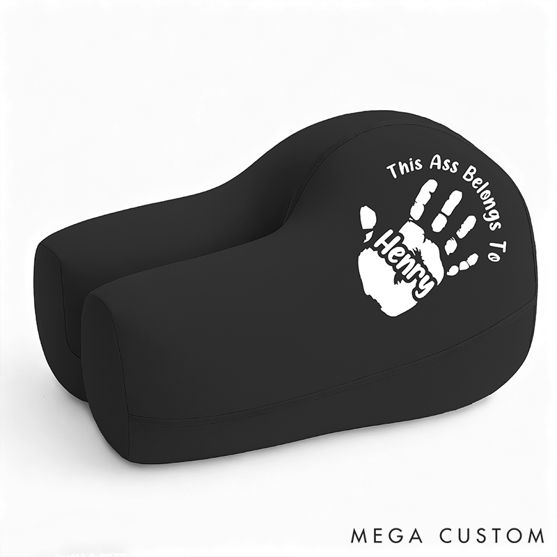 Personalized Butt Shaped Pillow Comfort Pillow Custom Funny Cushion with Name Relieve Pressure Gift for Couples Boyfriend Girlfriend or Anniversary Decor