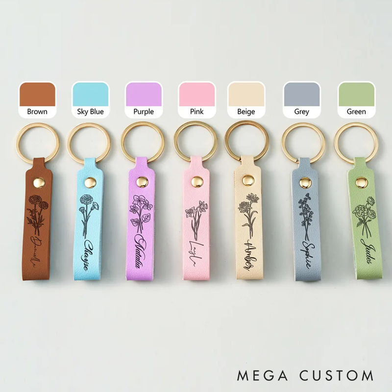 Personalized Name Keyring Handmade Daisy Beaded Keychain Cute Custom Bag Charm Gifts for Her Back to School or Friendship Gift