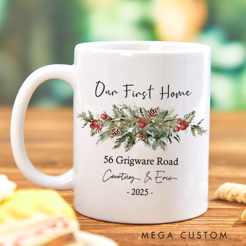 Personalized Christmas Coffee Mug Custom Holiday Coffee Mug Christmas Gift Christmas Stocking Stuffer Christmas Decor and Tree Mug Housewarming Gifts