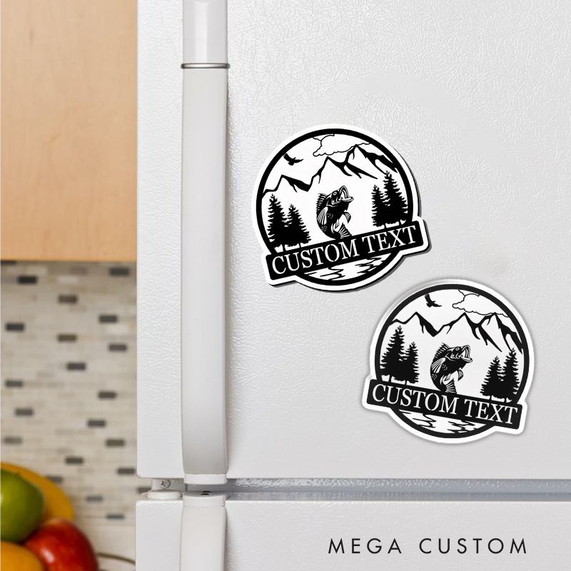 Personalized Fishing Theme Fridge Magnet Durable and Decorative Perfect Gift for Fishing Lover and Outdoor Lover
