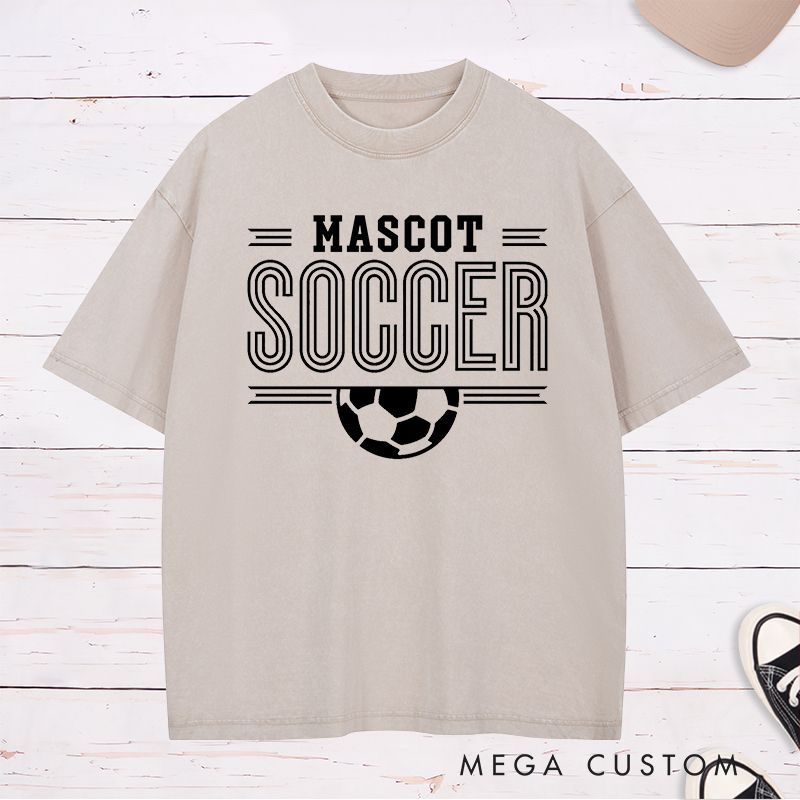 Personalized Soccer Washed T-Shirt with Team Name