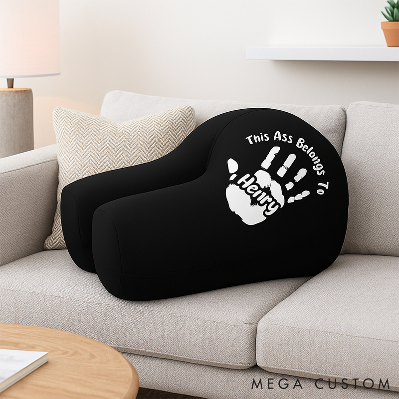 Personalized Butt Shaped Pillow Comfort Pillow Custom Funny Cushion with Name Relieve Pressure Gift for Couples Boyfriend Girlfriend or Anniversary Decor