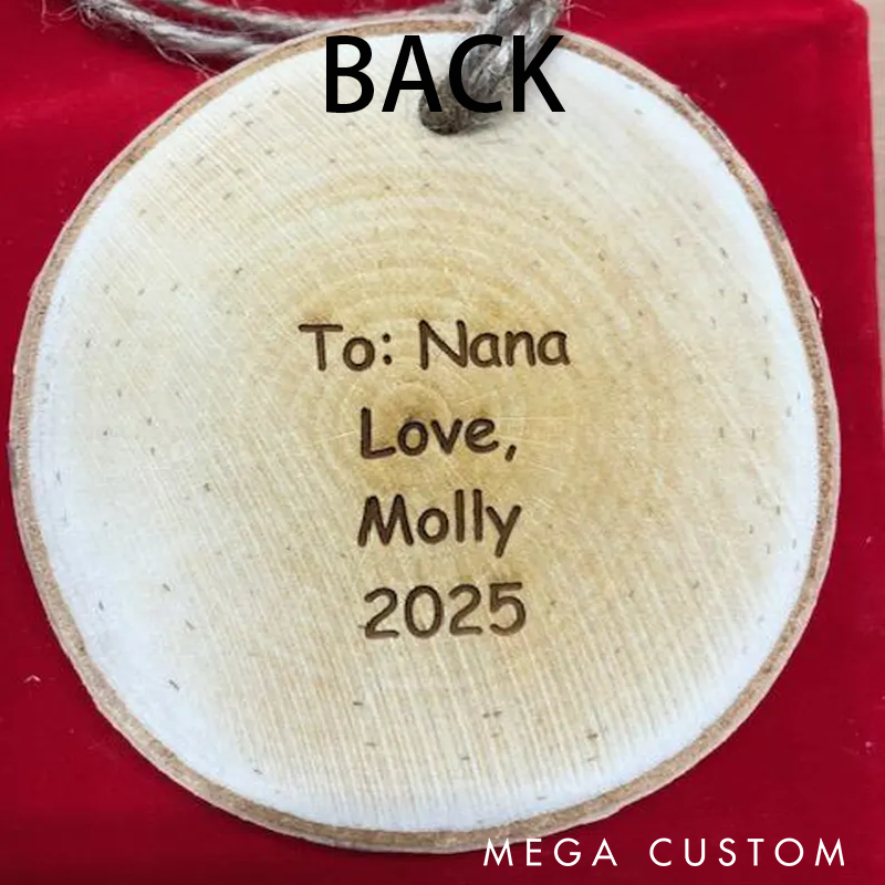 Personalized Fishing Ornament Wood Christmas Ornament Custom Time and Text Perfect Gift for Fishing Buddies Christmas Tree Decoration and Keepsake