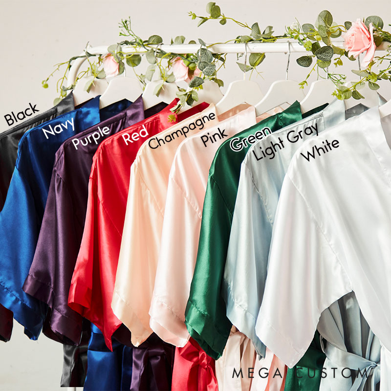 Personalized Heart Olive Branch Bride Robes for Bridesmaid Bachelorette Party Robes