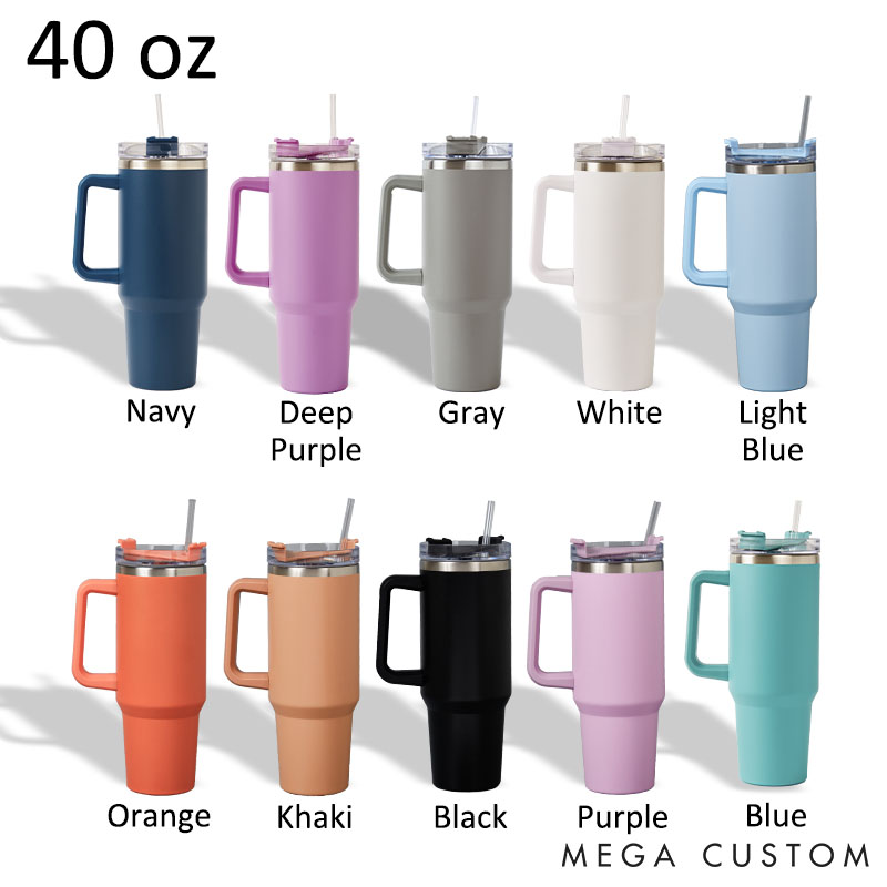 Personalized Bridesmaid Floral Wreath Tumbler with Handle 40oz Bride Tumbler with Lid and Straw