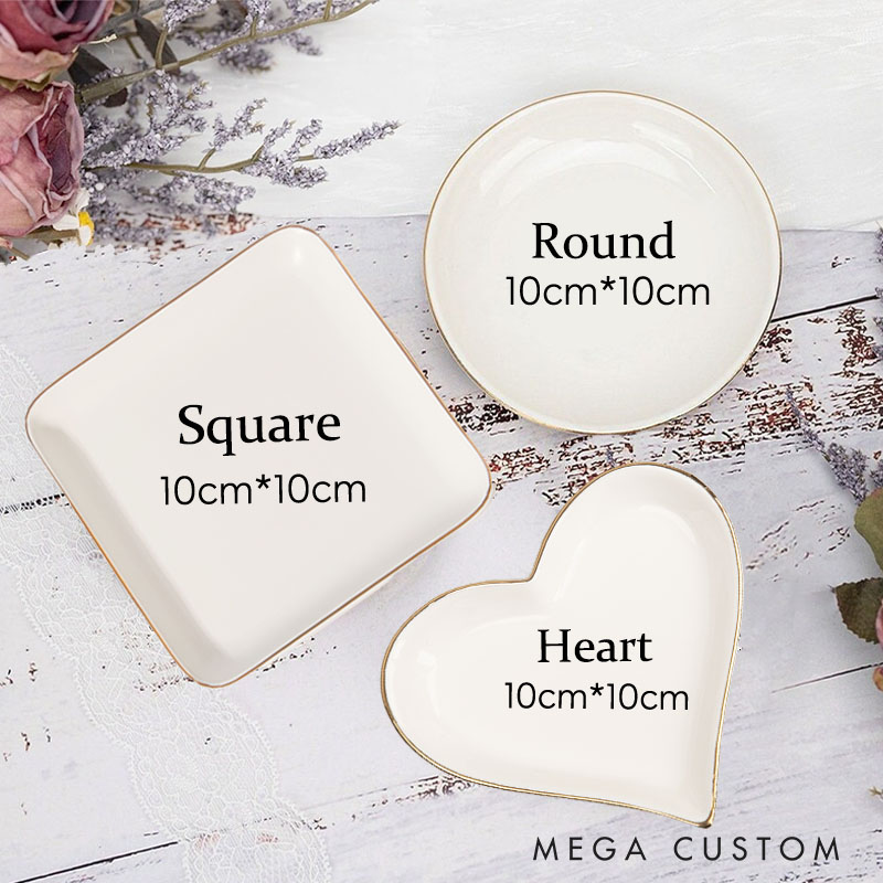 Personalized Maid of Honor Bow Year Established Ring Dish Bride Wedding Keepsake Bridesmaid Proposal