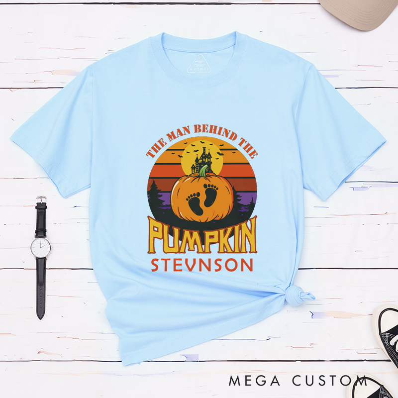 Personalized Humorous Pregnant Couple Halloween Matching Shirt 