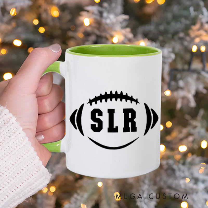 [Copy]Personalized American Football and Rugby Ball Design Mug with Custom Name and Number