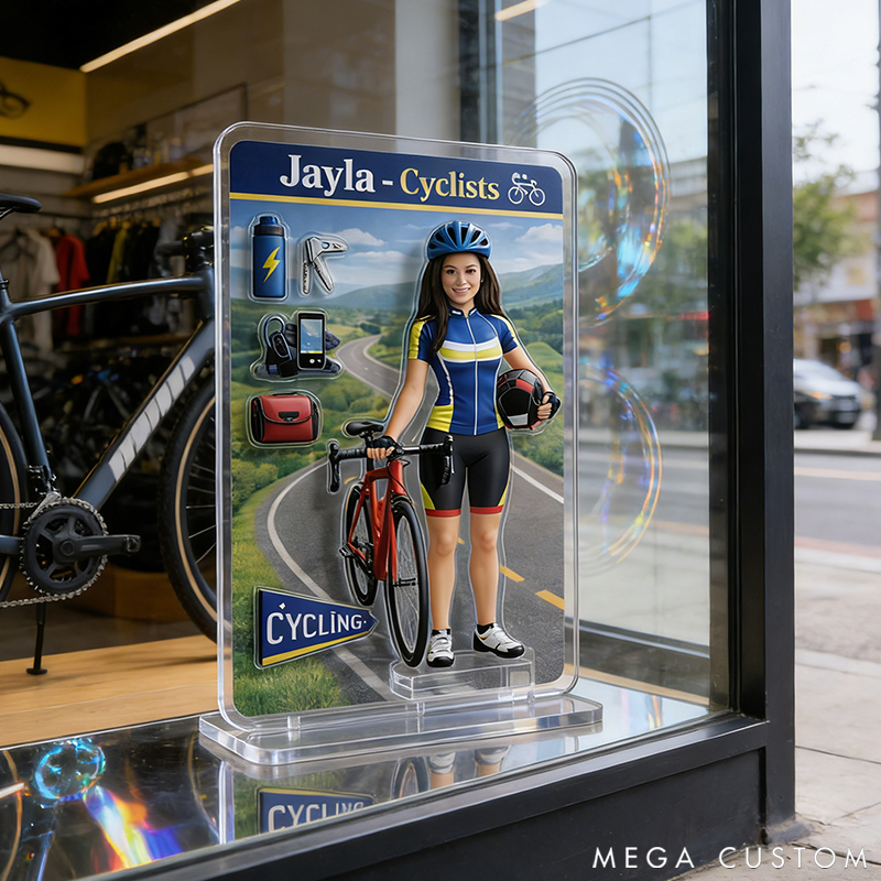 Personalized Cycling Theme Acrylic Decor Custom Photo Gifts the Perfect Present for Cycling Lovers