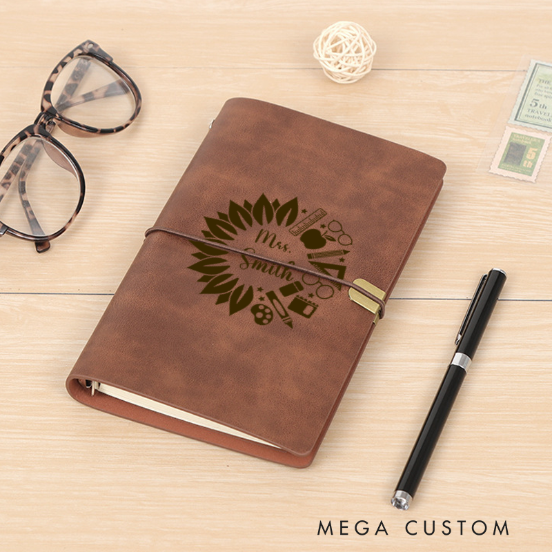 Personalized Teacher Devotional Notebook Flower Teaching Tools Design Notebook Appreciation Gift for Teachers