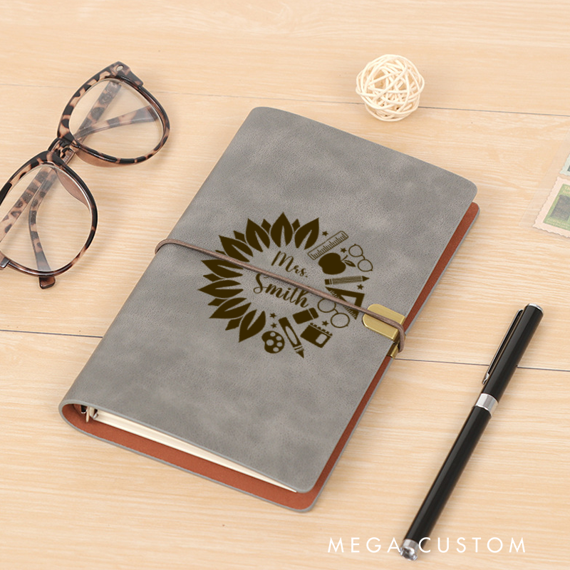 Personalized Teacher Devotional Notebook Flower Teaching Tools Design Notebook Appreciation Gift for Teachers