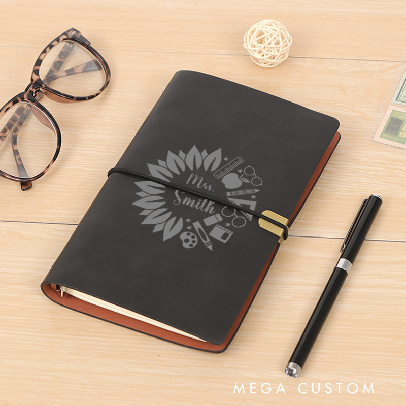 Personalized Teacher Devotional Notebook Flower Teaching Tools Design Notebook Appreciation Gift for Teachers