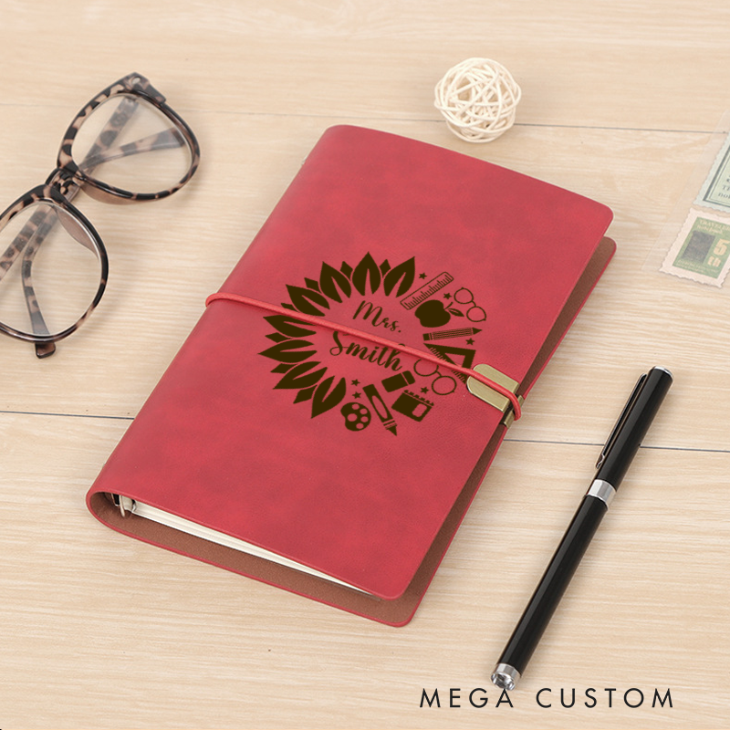 Personalized Teacher Devotional Notebook Flower Teaching Tools Design Notebook Appreciation Gift for Teachers