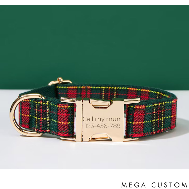 Personalized Dog Lover Engraved with Your Pet's Name Call my mum Design Dog Collar