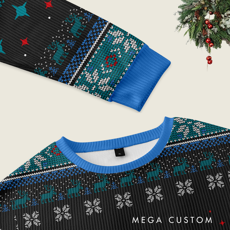 Personalized Teacher Christmas Ugly Sweater Book Apple Design Sweater Appreciation Gift for Teachers