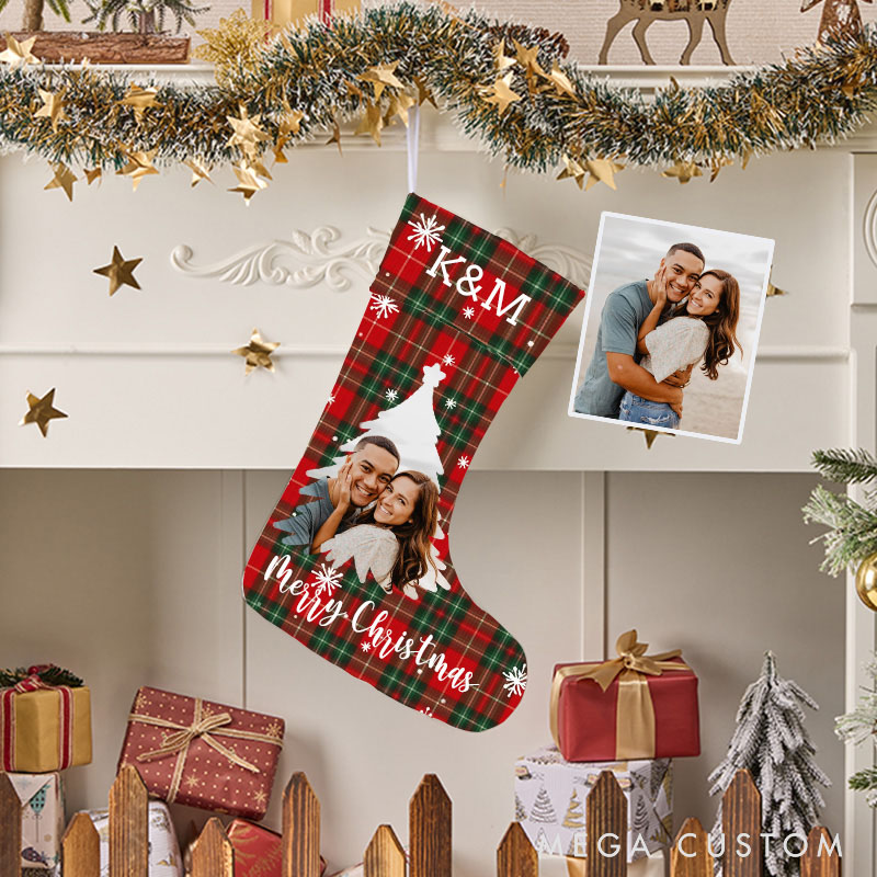 Personalized Couple Photo Christmas Stockings