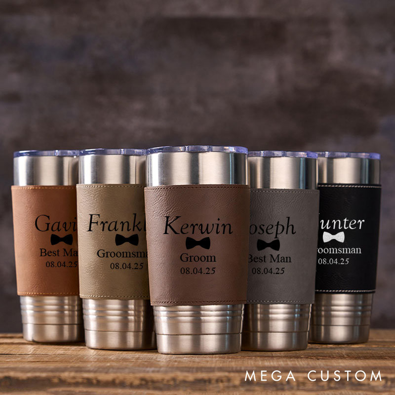 Personalized Groomsmen 20oz Tumbler Custom Coffee Mugs for Wedding Party Groomsman Proposal Tumbler Groom Club Gift Tumbler Bachelor Gifts