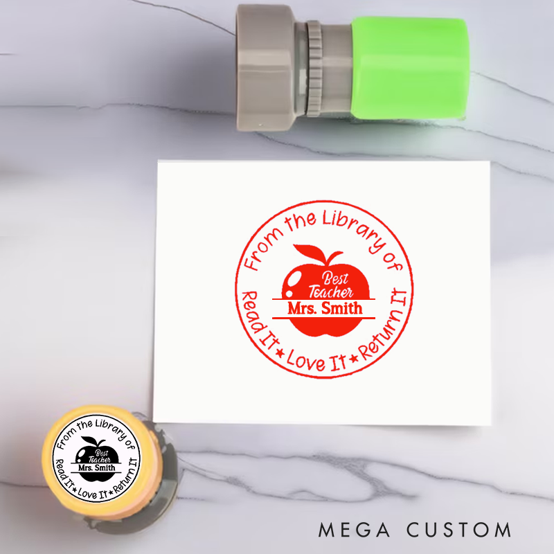 Personalized Teacher Stamps Read It Love It Return It Design Perfect Teacher Appreciation Gift