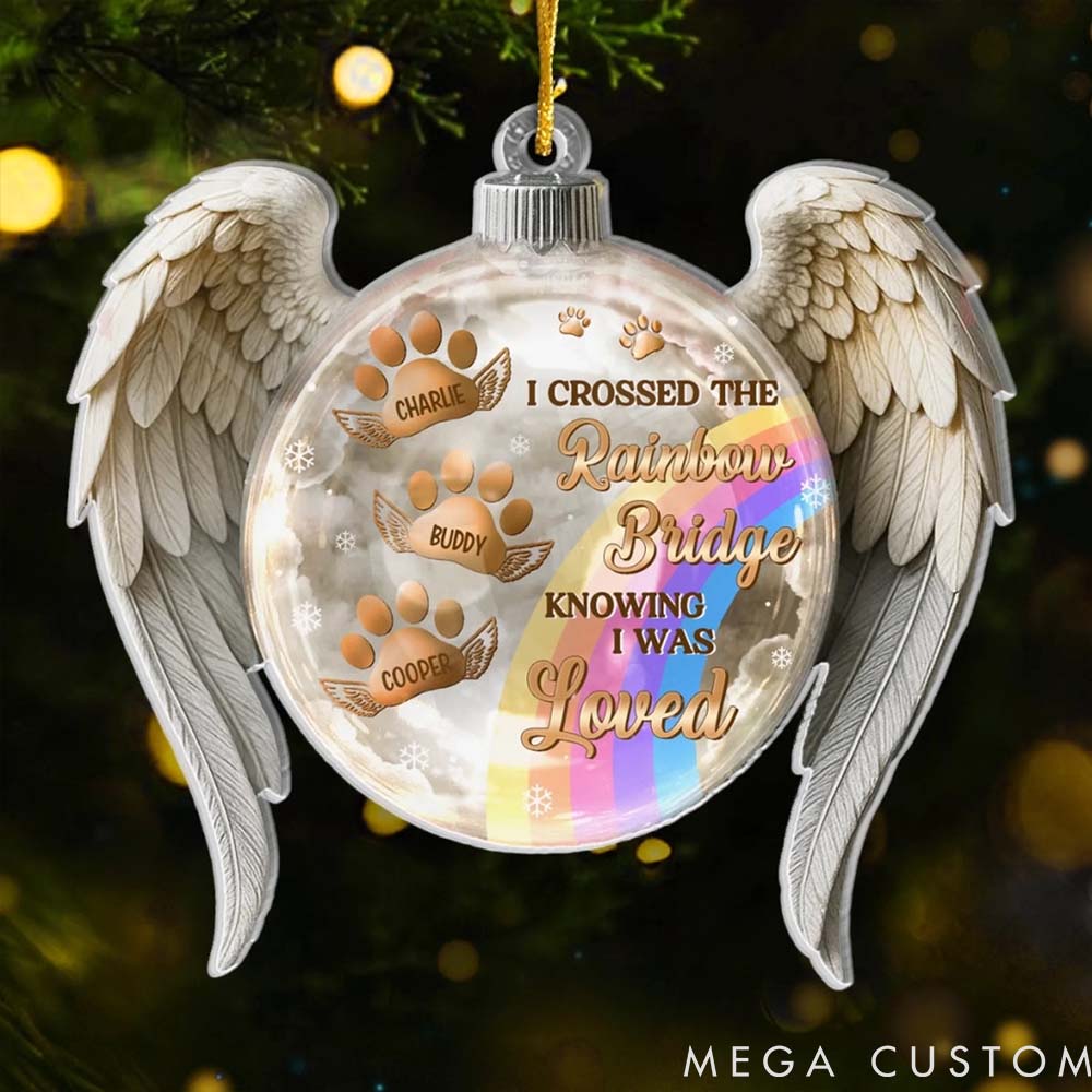 Personalized Pet Lover Love Lives on Forever Ornament