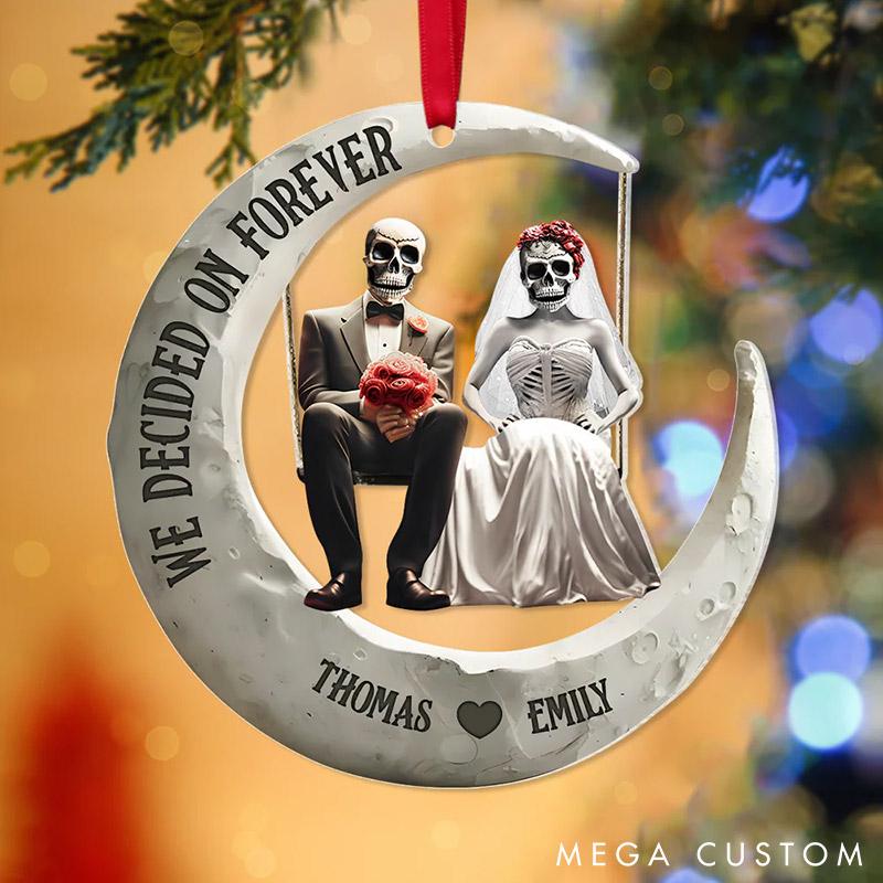 Personalized Ghost Couple We Decided Forever Couple Ornament Chrismas valentine's Day Gift for Newlyweds Couple Gift for Wife Husband