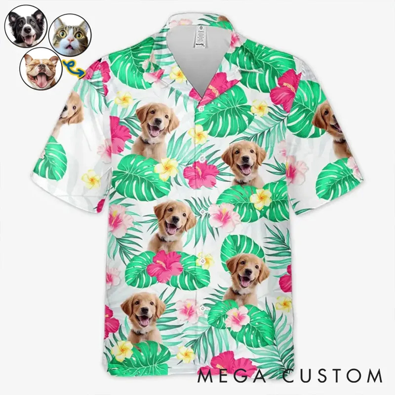 Personalized Pet Lover Custom Photo It is Summer Time Hawaiian Shirt