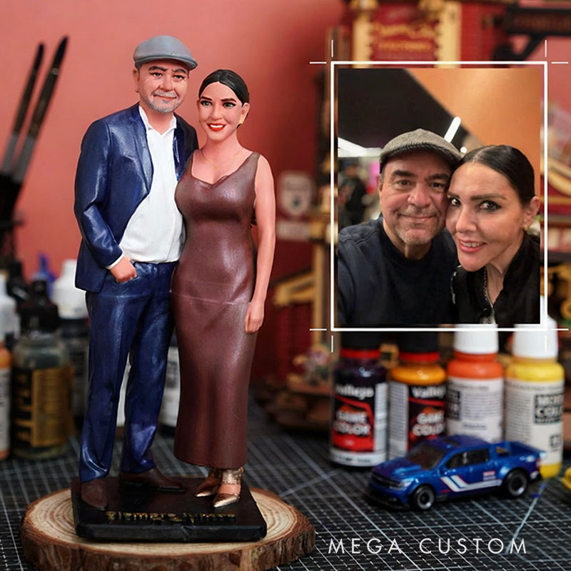 Personalized 3D Couple Figurine Anniversary Gift Custom Romantic Sculpture from Your Photo